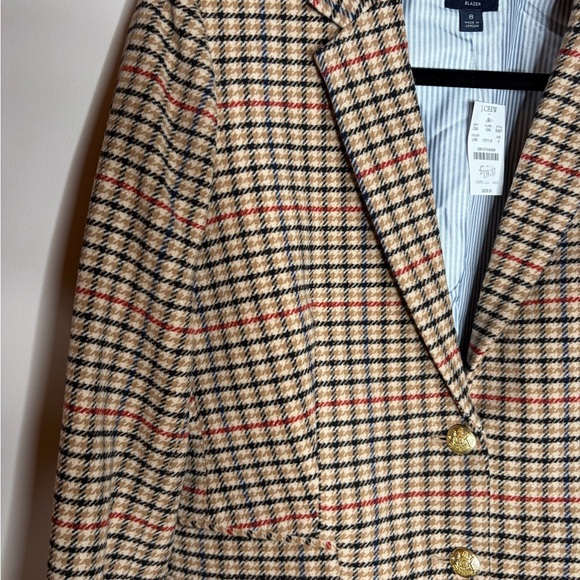 J. Crew Houndstooth Schoolboy Blazer NWT - Picture 3 of 8